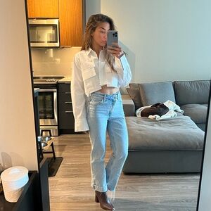 Zara Crop Button Down